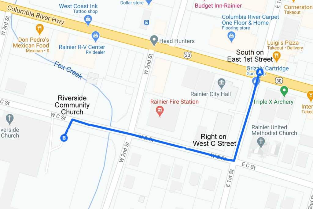 Directions to Fox Creek Nature Trail Rainier Oregon Columbia County