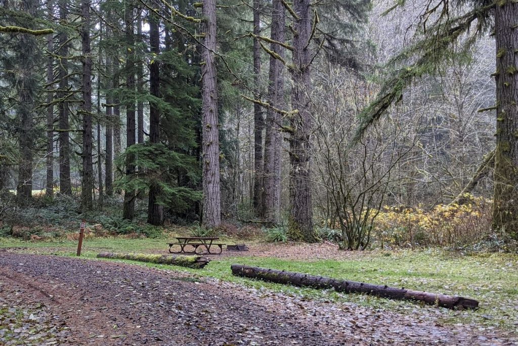 Camp Wilkerson tent campsite Columbia County Oregon