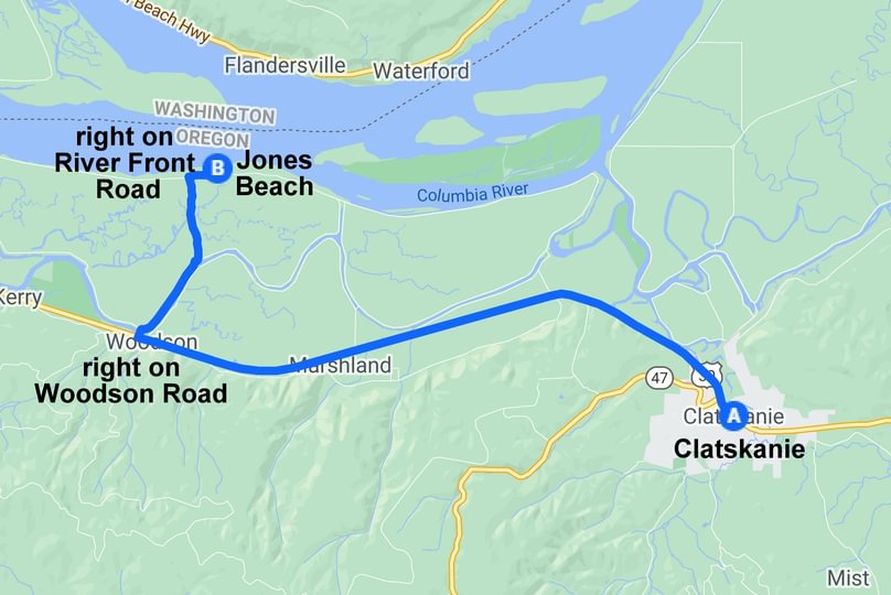 Jones Beach clatskanie fishing columbia river county northwest oregon