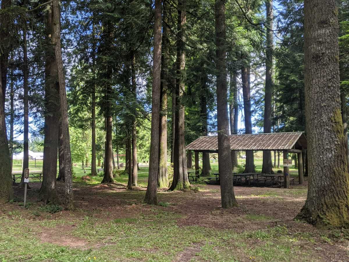 Hudson-Parcher County Park campsite campground Rainier Oregon Columbia County campsite campground