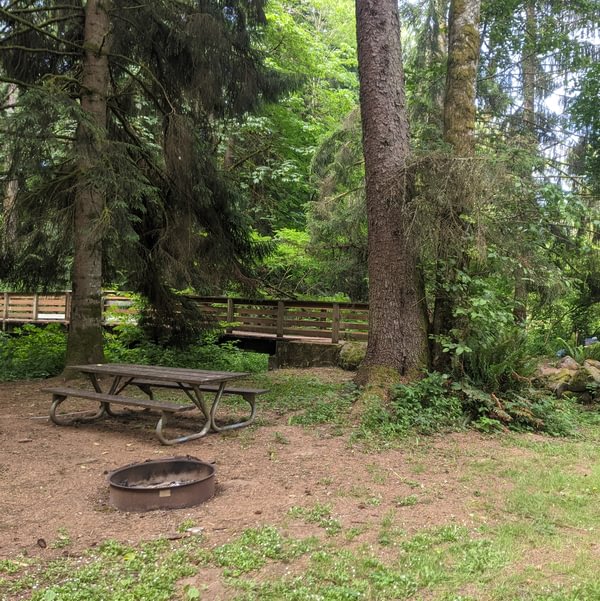 Hudson-Parcher County Park campsite campground Rainier Oregon Columbia County