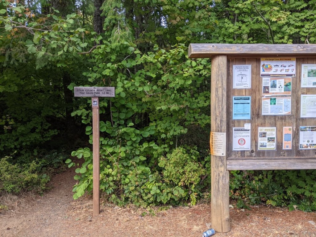 Four County Point Trail Trailhead Tillamook State Forest Columbia County Oregon