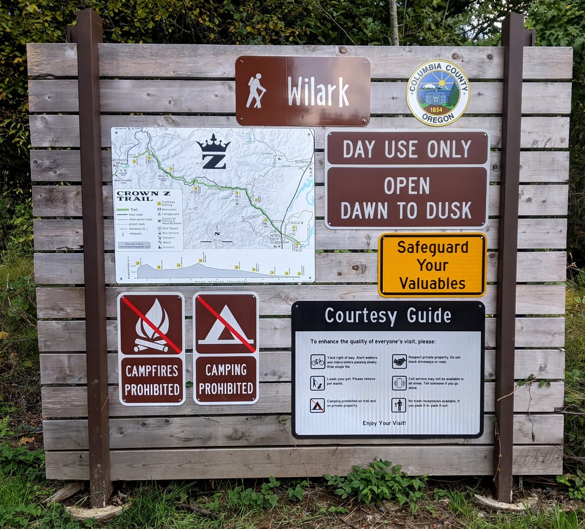 Wilark Trailhead cz trail crown zellerbach columbia county oregon