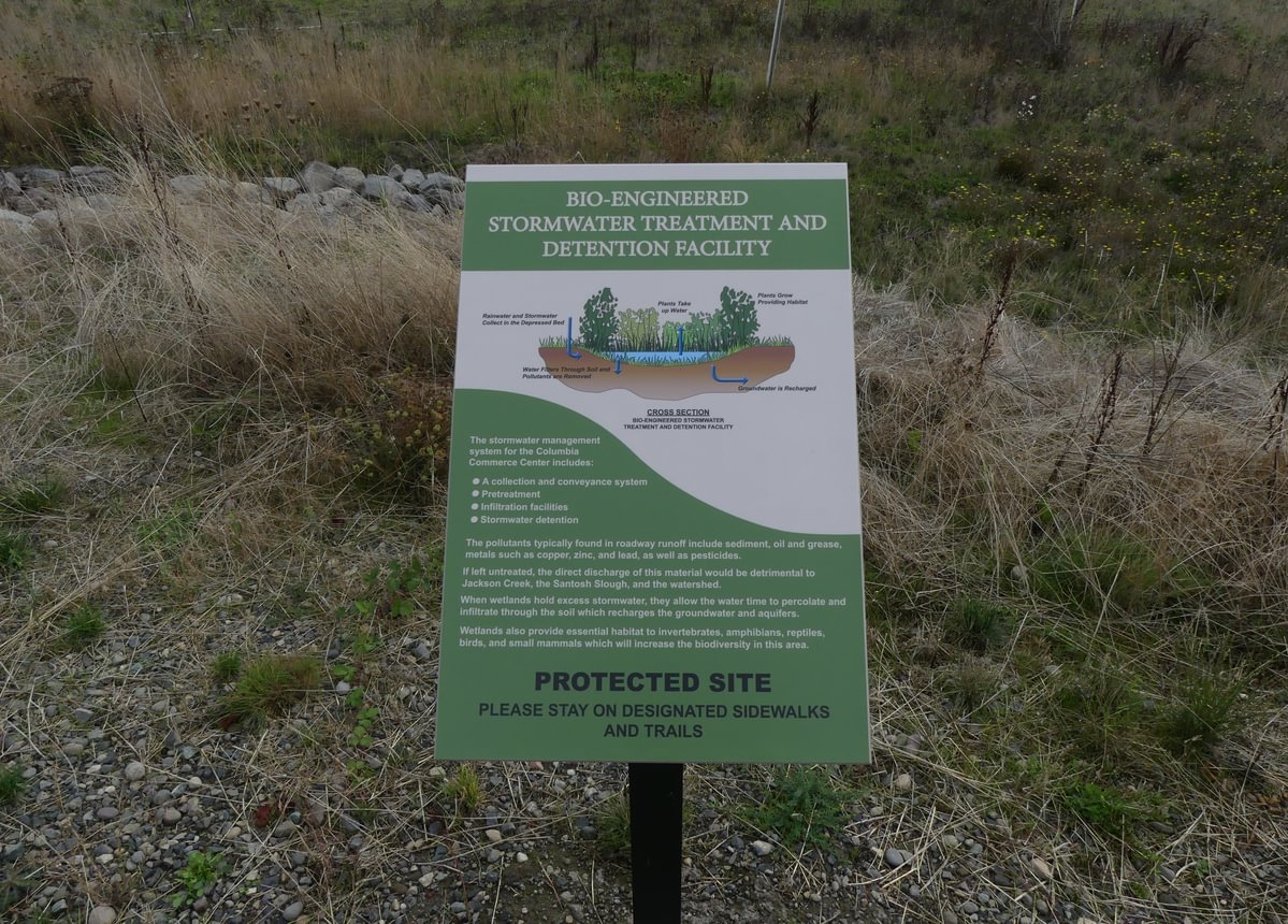 stormwater treatment Trtek Trailhead CZ Crown Z Zellerbach Trail Scappoose bottoms Columbia County northwest oregon