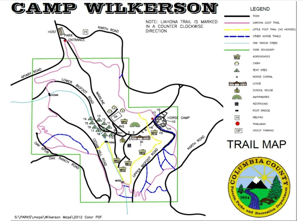 map camp wilkerson apiary vernonia columbia county northwest oregon