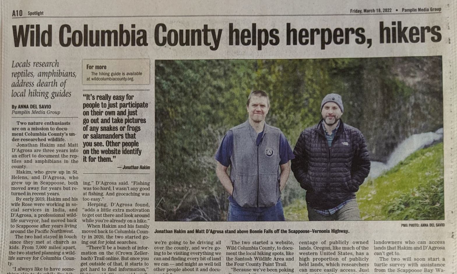 wild columbia article the chronicle spotlight newspaper jon hakim matt d'agrosa matthew jonathan