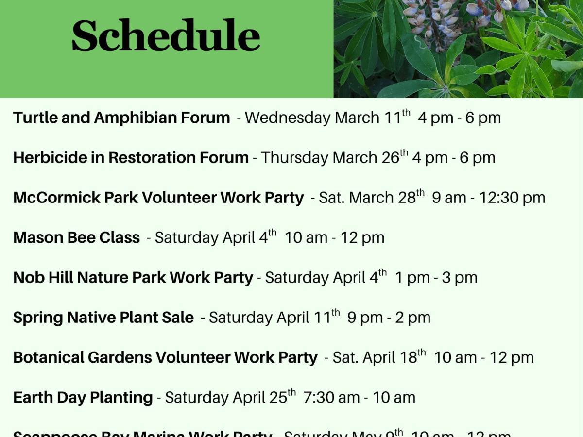 Upcoming Work Parties