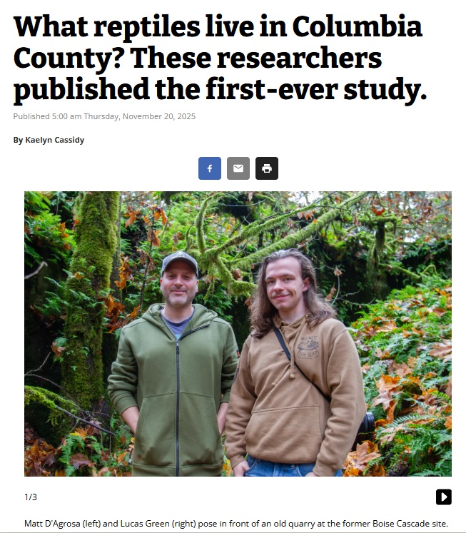 columbia county first ever study reptiles amphibians spotlight